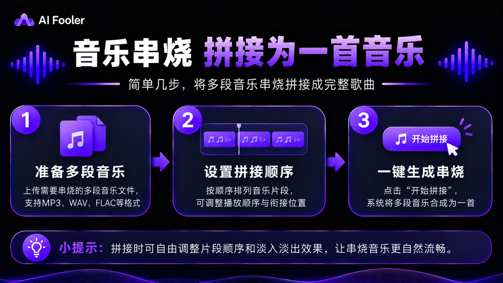 音乐串烧怎么制作?拼接歌曲串烧的步骤