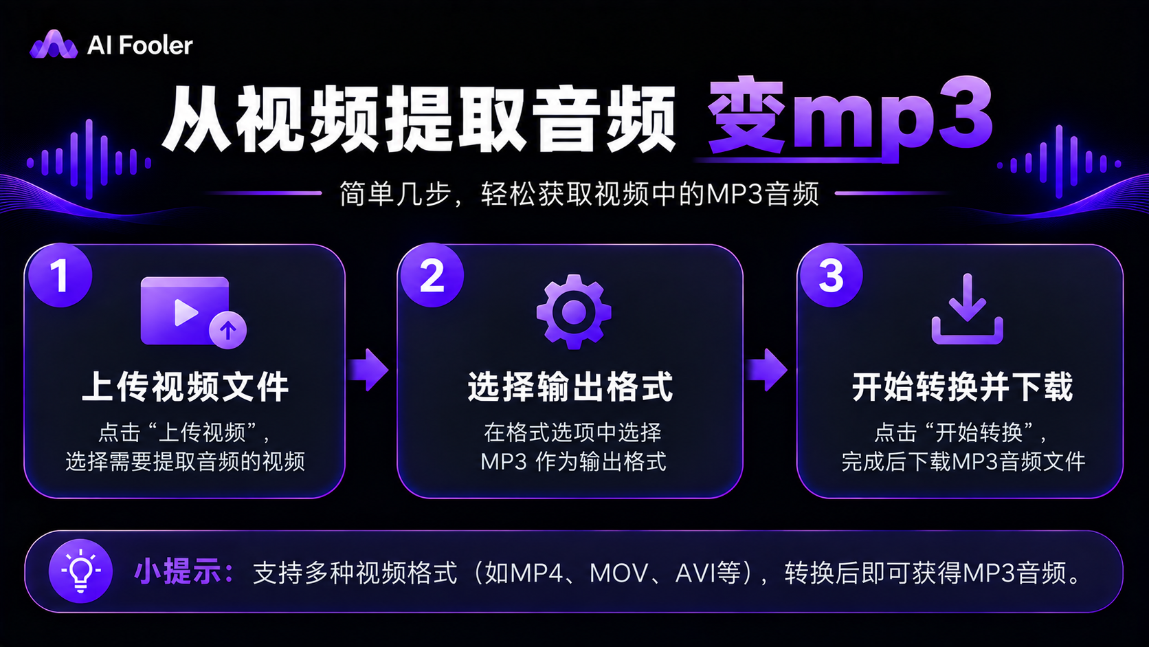 从视频提取音频变mp3的方法|一键提取视频音频